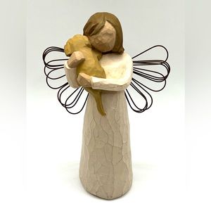 Willow Tree Angel of Friendship DEMDACO Figurine Girl with Puppy